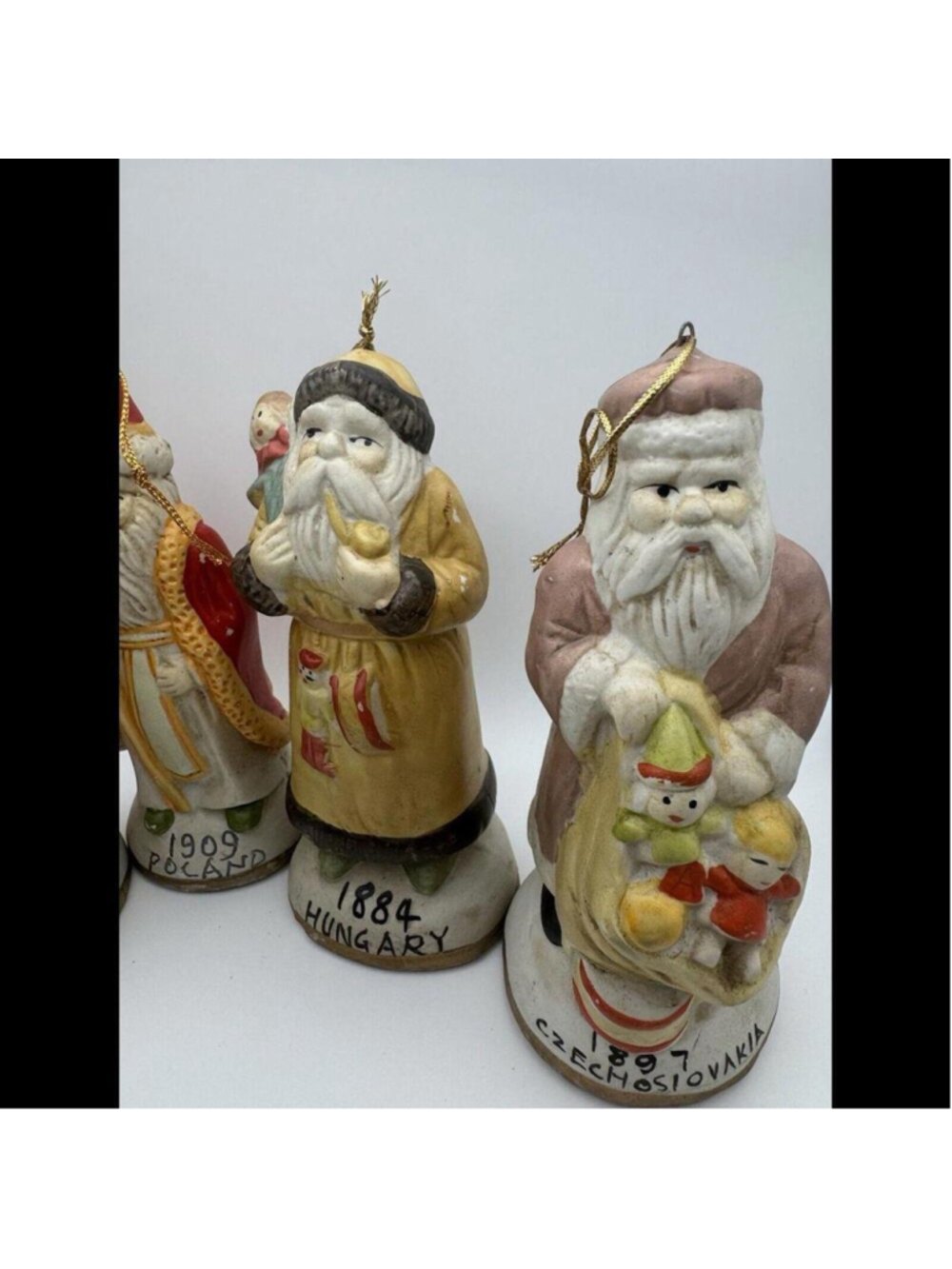 4 Vintage Heilig-Meyers Old World Santas From Around The World Christmas - Picture 4 of 4